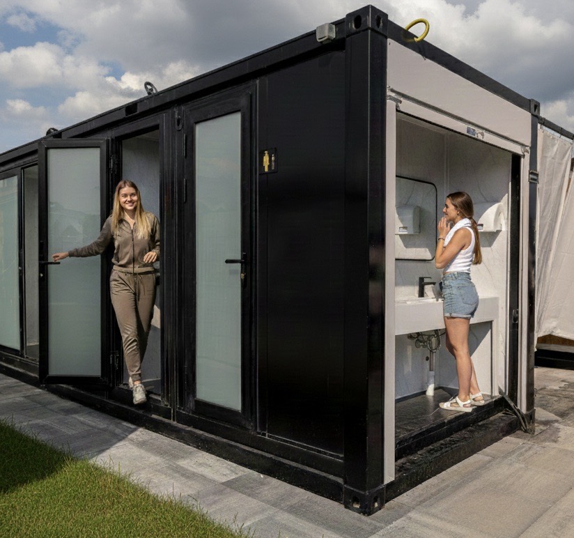 VIP-Bad Container am Schitterhof Camping WEISS – moderne Sanitäranlagen zur MotoGP in Spielberg